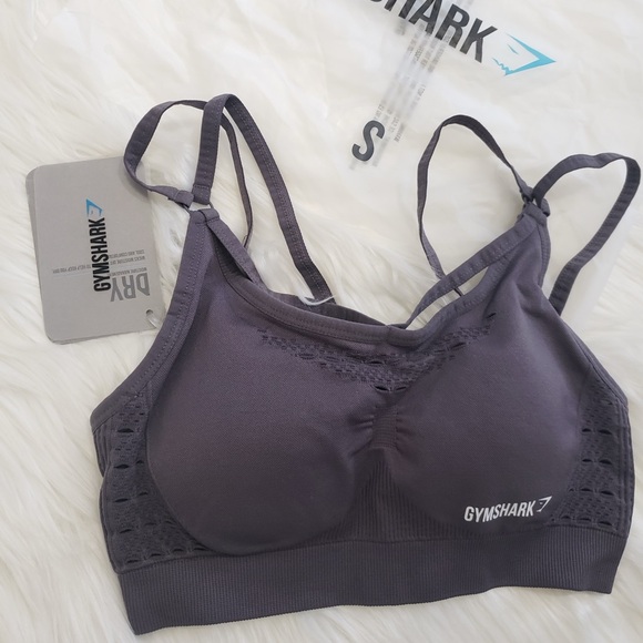 GYMSHARK small sports bra slate lavender new with tags - Picture 2 of 4